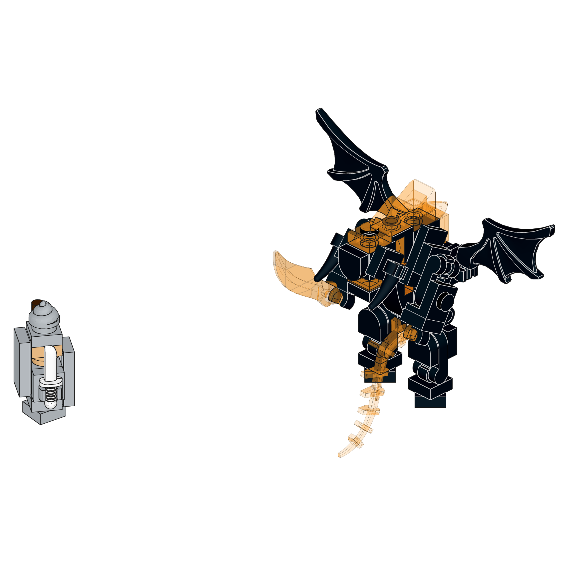 Brick Balrog and Wizard