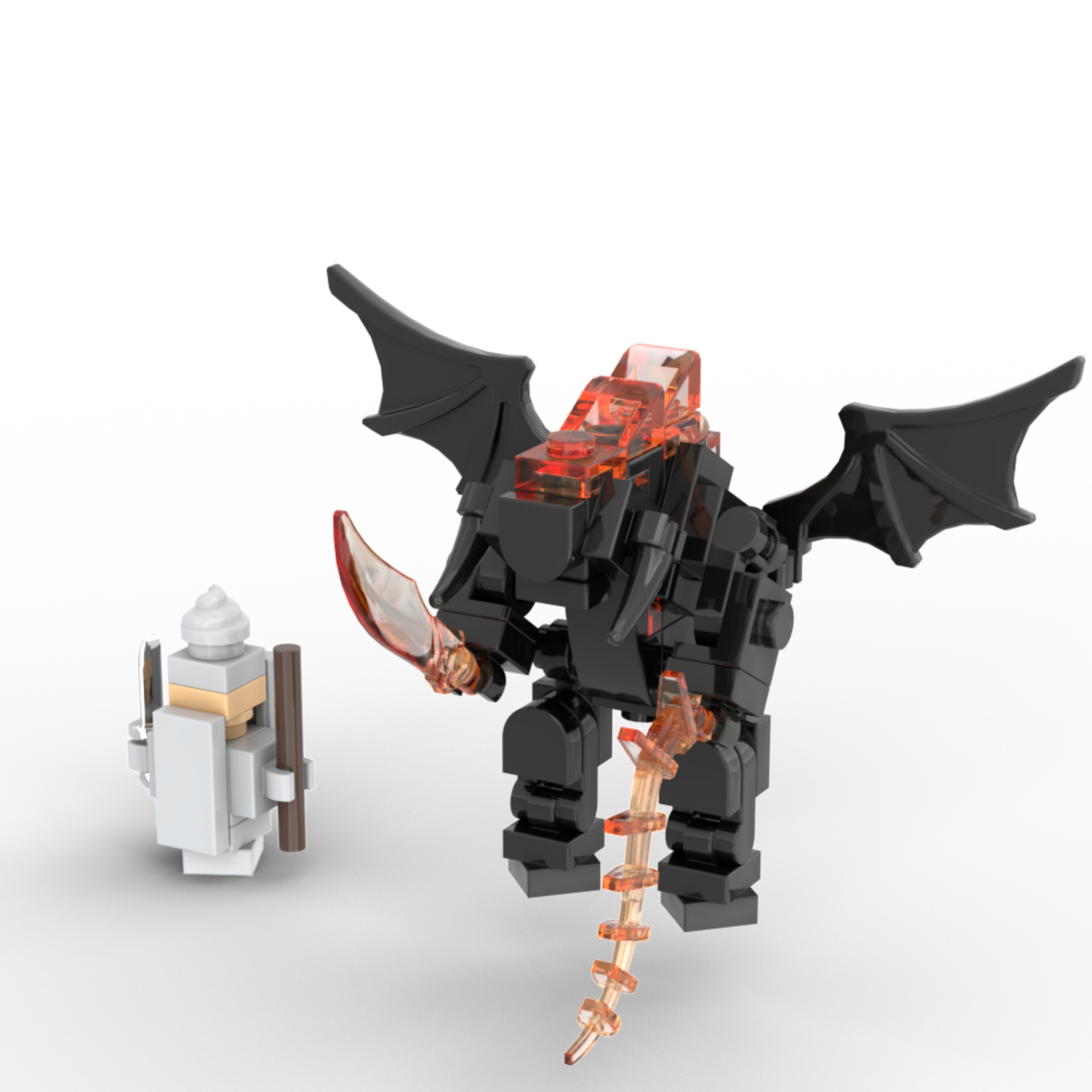 Brick Balrog and Wizard